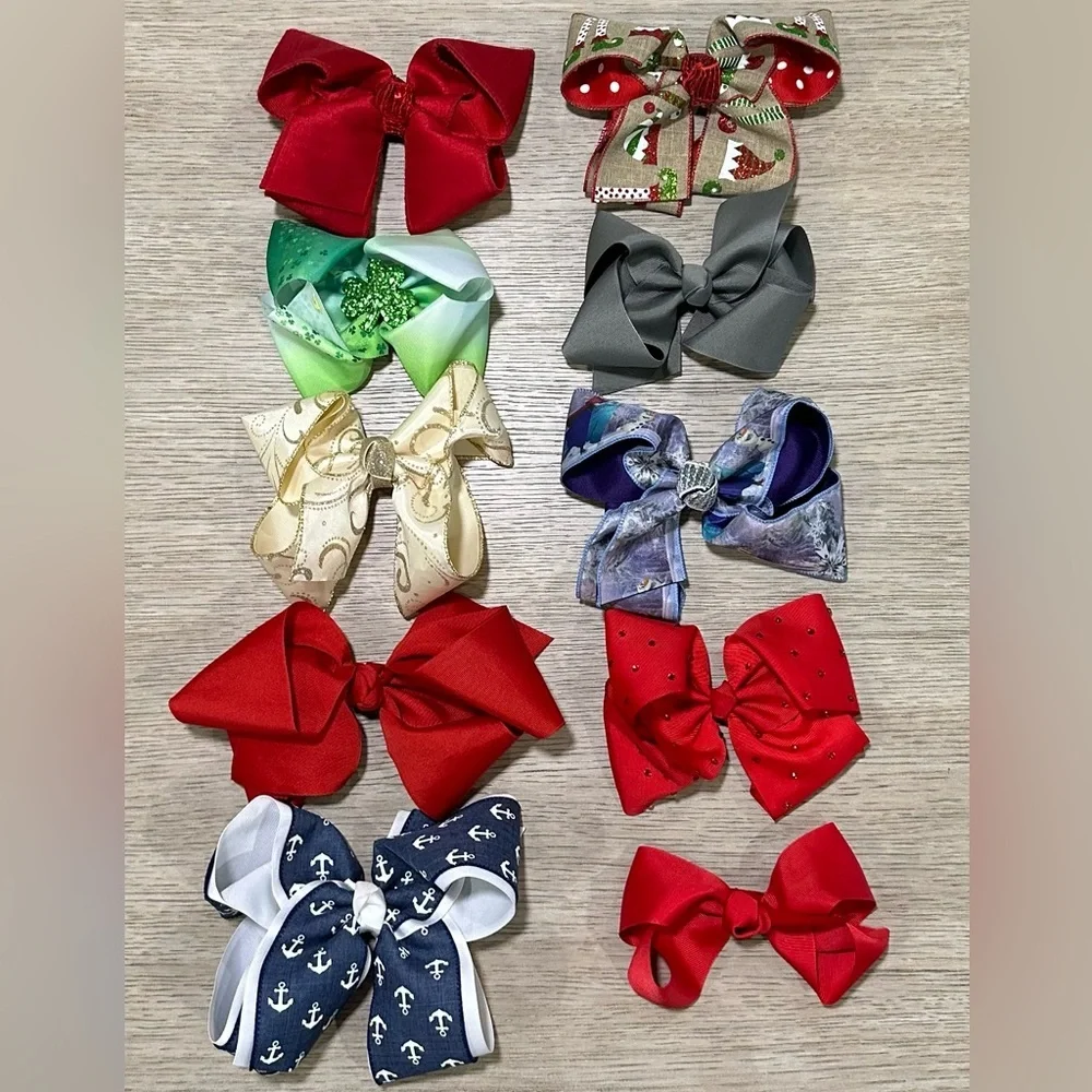 Kids Red Watermelon Print Mega Hair Bow - bundle and save on shipping.